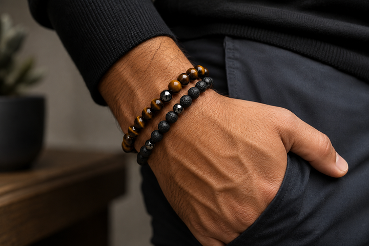 ILC Signature Bracelet Pair (Tiger Eye Bracelet + Lava Stone Bracelet)