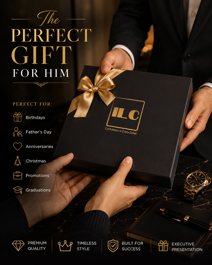 ILC Executive Elite Gift Set™ | Premium Men's Wallet, Dual Ratchet Belt & Bracelet Collection